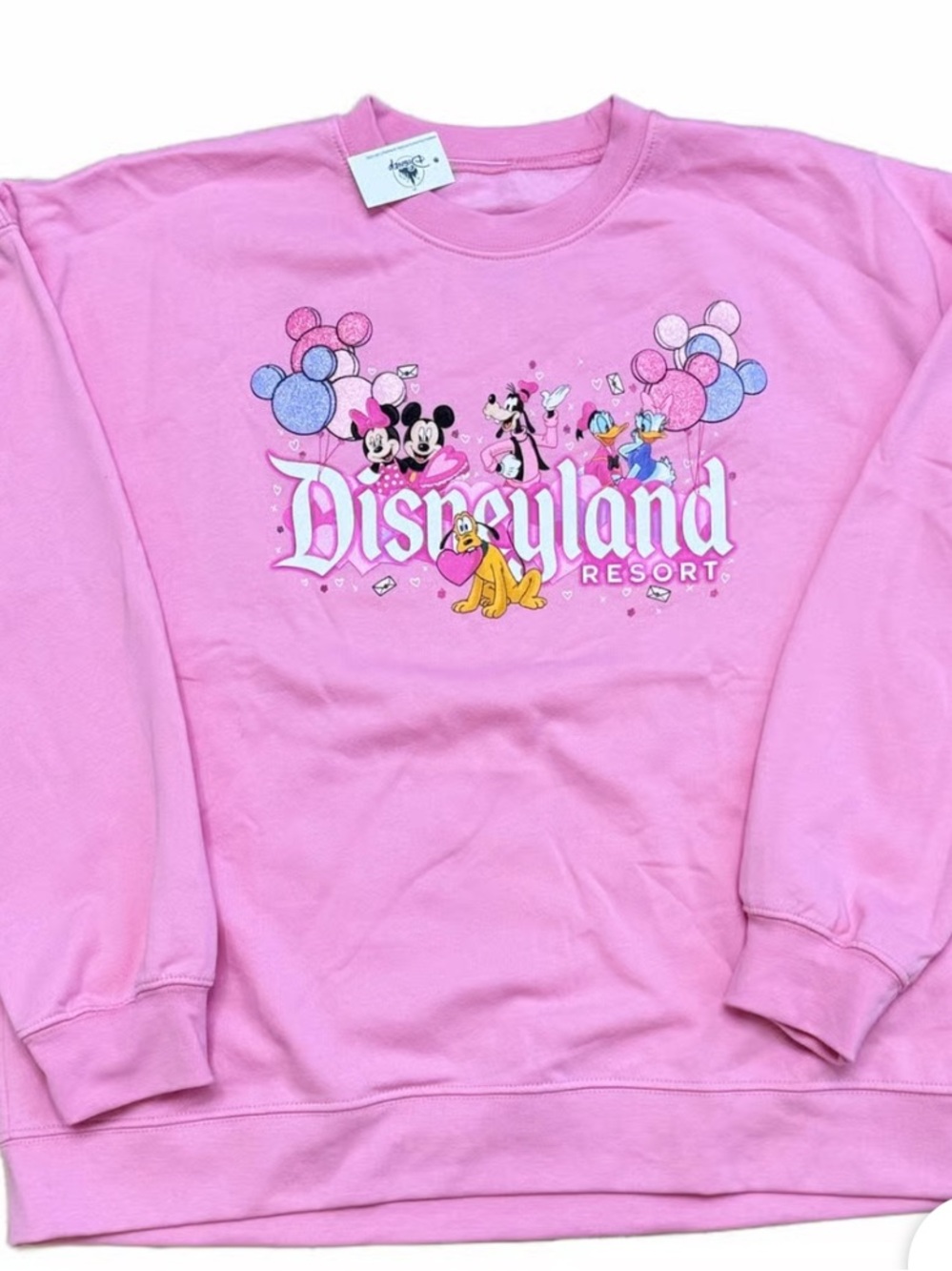 NWT Disneyland Resorts Mickey and Friends Balloon Glitter/Shimmer Sweater